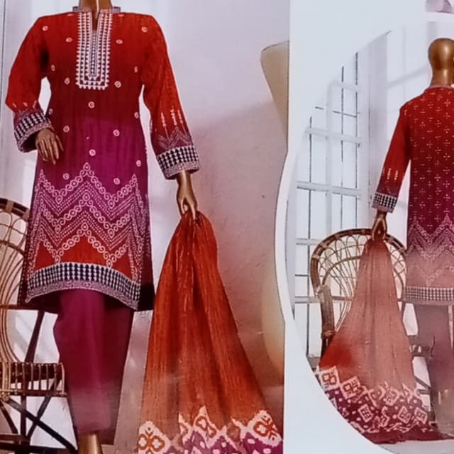 NF Embroided three piece suit