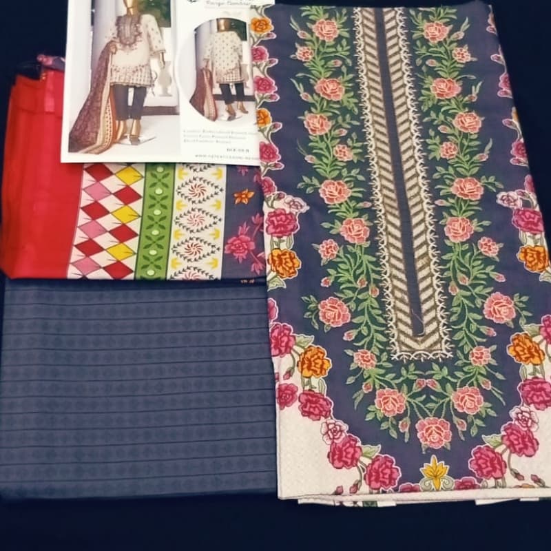 NF Embroided three piece suit